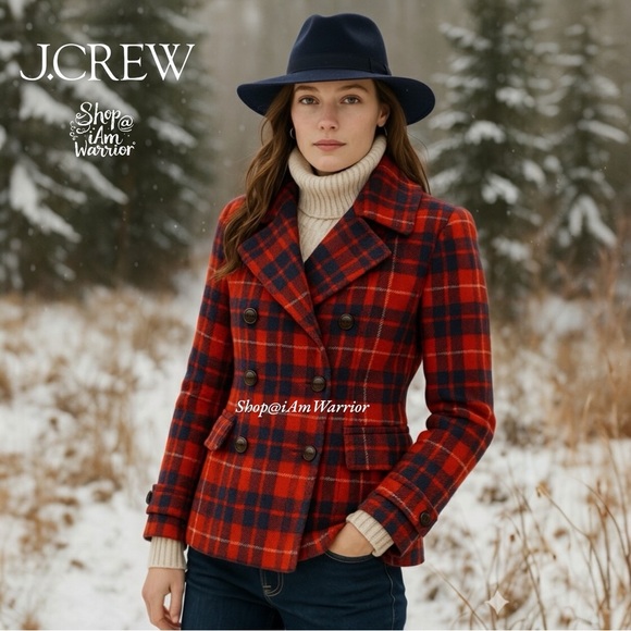 J.Crew double breasted Majesty coat in Scottish Hamilton plaid *shop@iamwarrior - Picture 1 of 15
